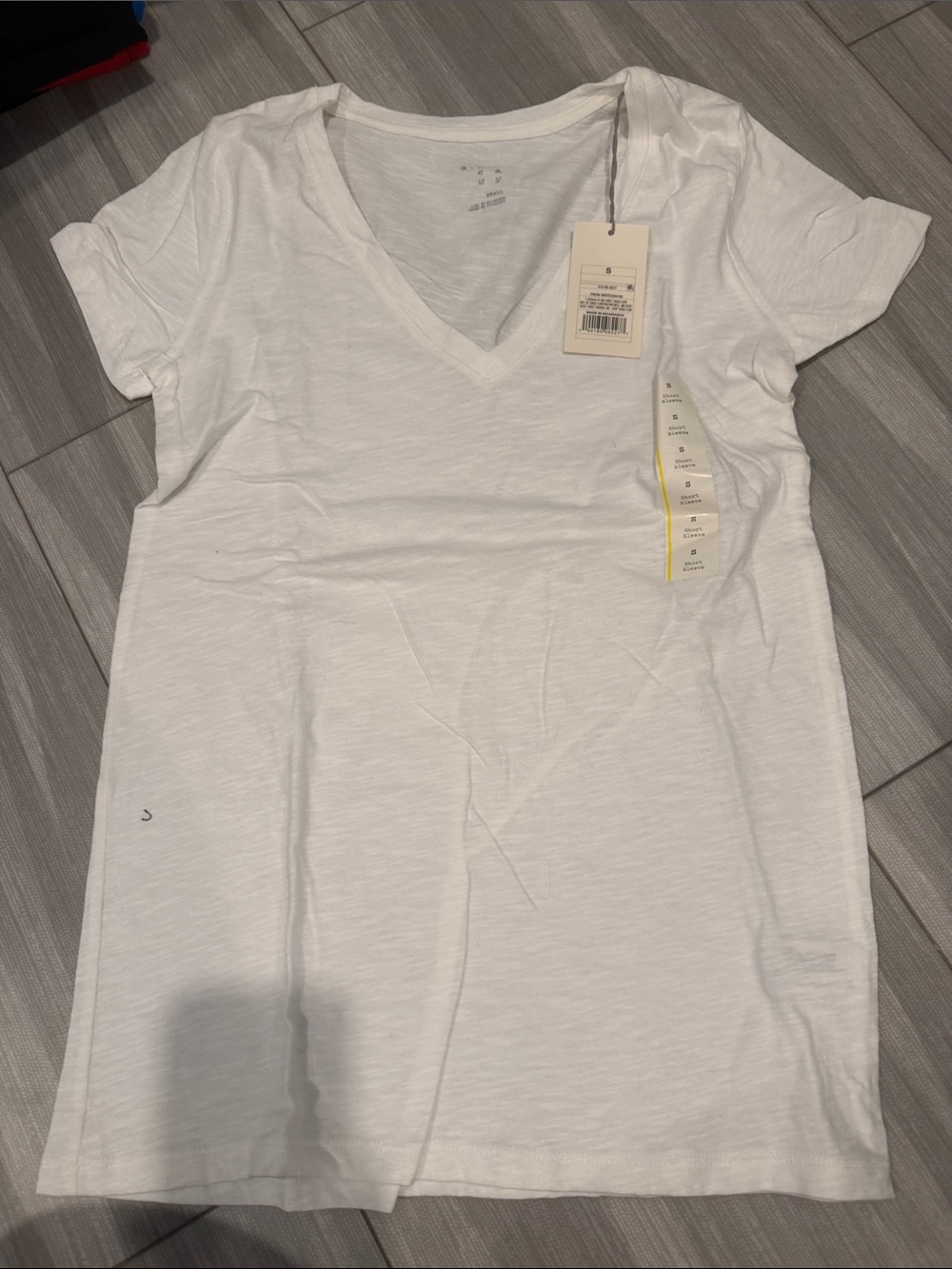 a new day White V-Neck Short Sleeve Tee